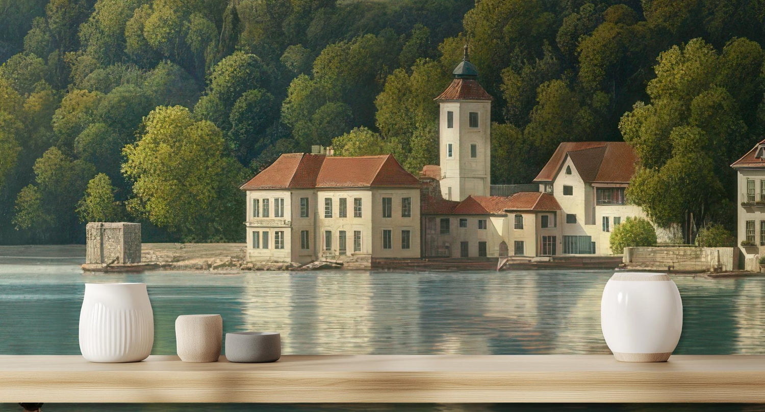 Oturma Odası için Vintage Krem duvar kağıdı