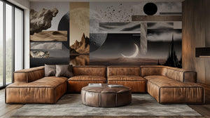 Abstract Dark wallpaper for Living Room