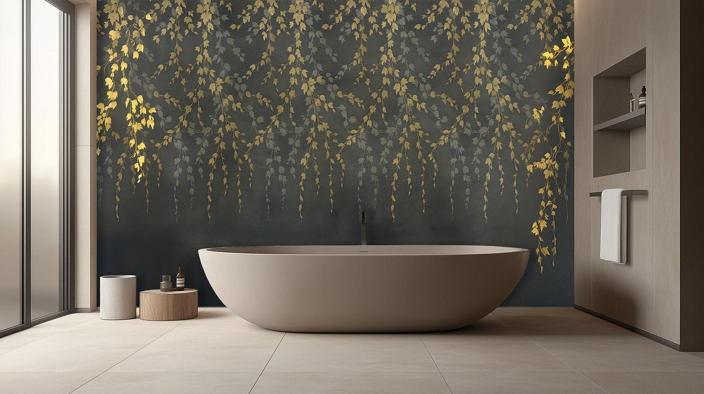 Contemporary Dark wallpaper for Bathroom