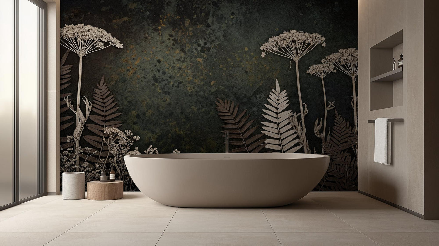 Contemporary Dark wallpaper for Bathroom