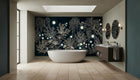 Contemporary Dark wallpaper for Bathroom