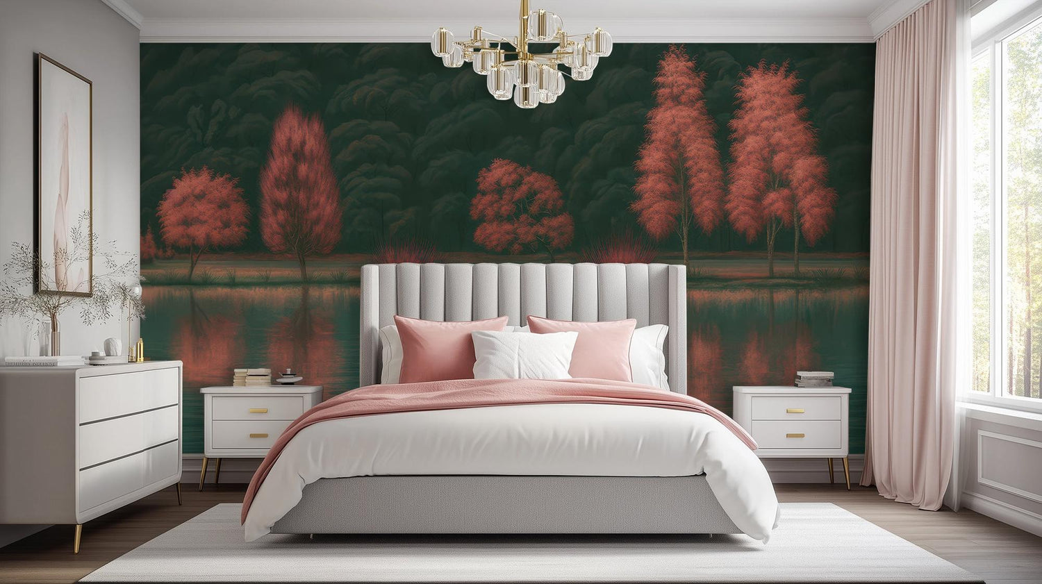 Contemporary Dark wallpaper for Bedroom
