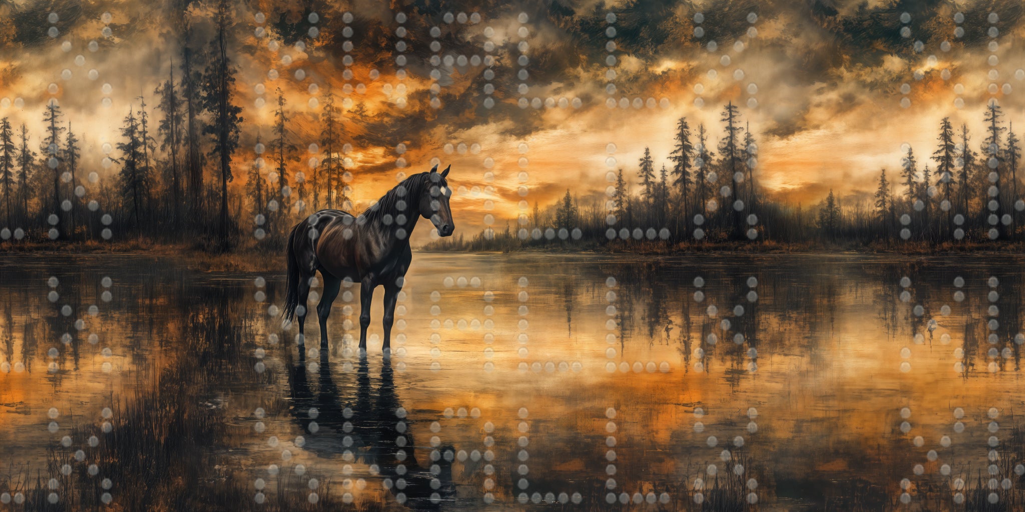 Majestic Horse Silhouette Wallpaper