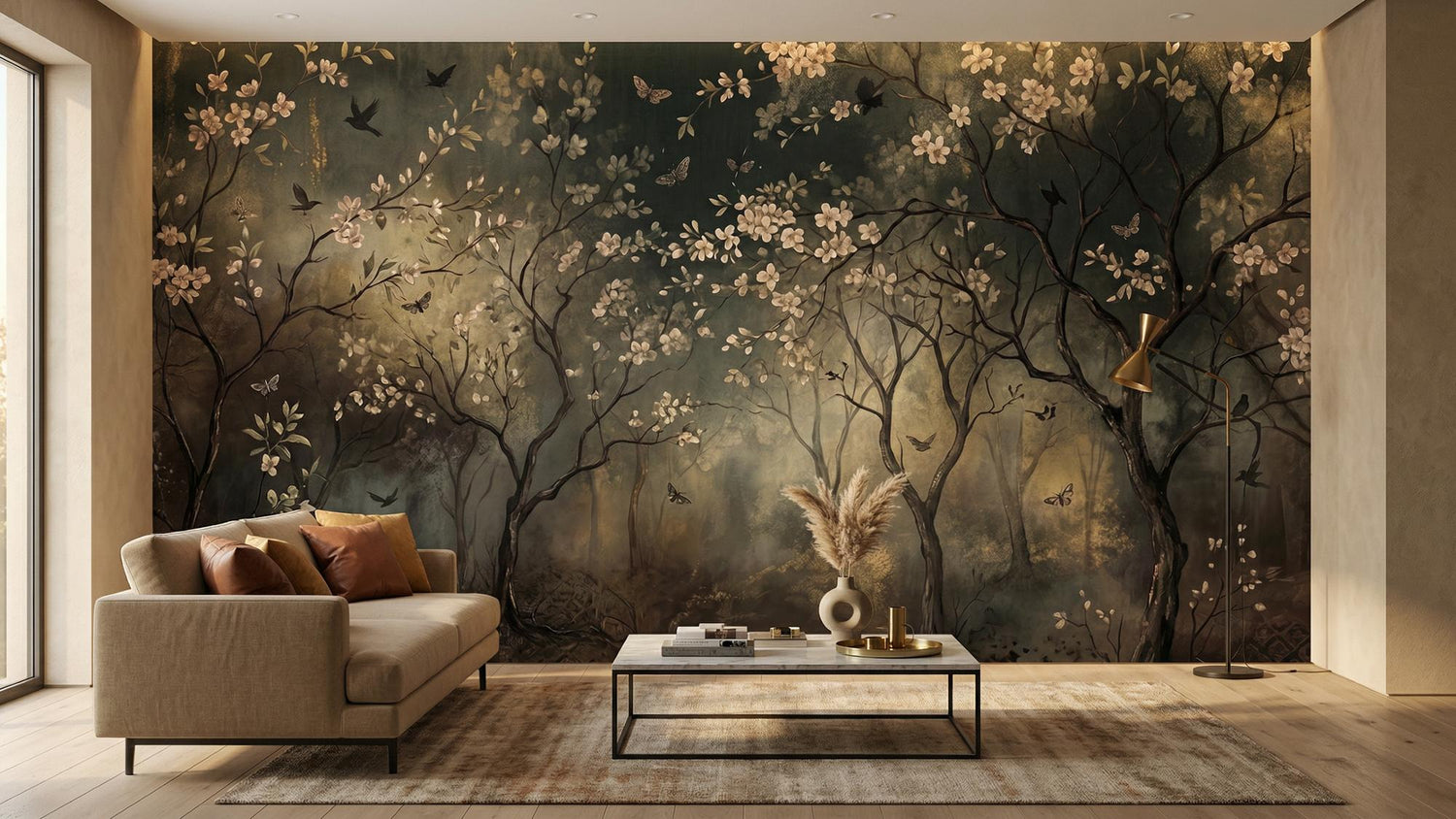Contemporary Dark wallpaper for Bedroom
