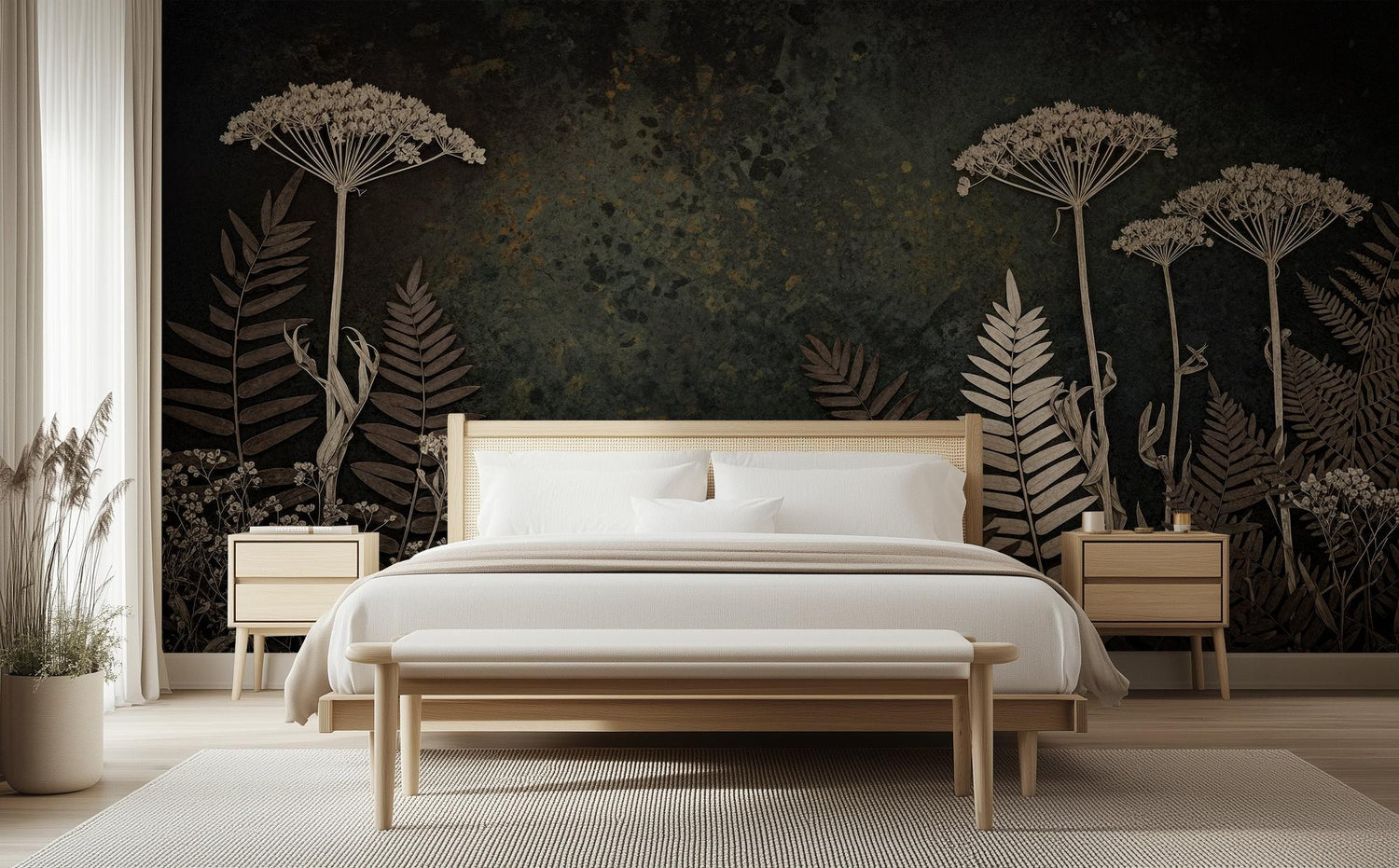Contemporary Dark wallpaper for Bedroom