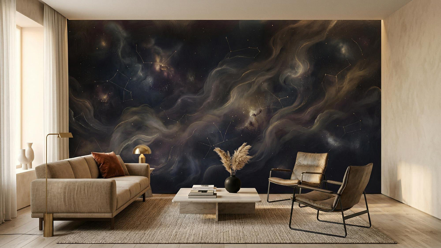 Contemporary Dark wallpaper for Bedroom