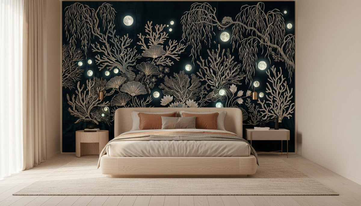 Contemporary Dark wallpaper for Bedroom
