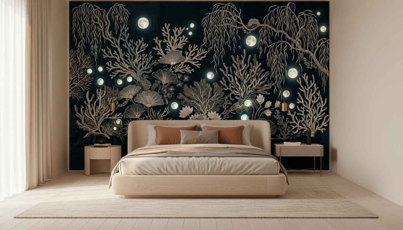 Contemporary Dark wallpaper for Bedroom