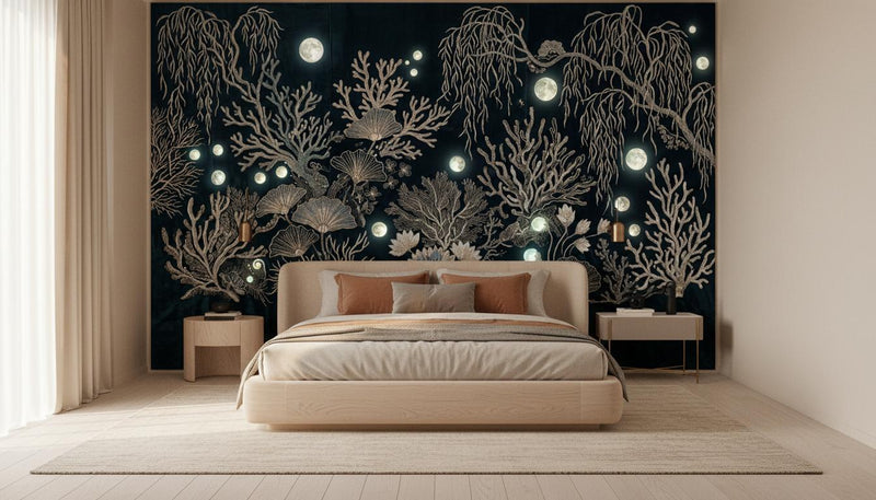 Contemporary Dark wallpaper for Bedroom