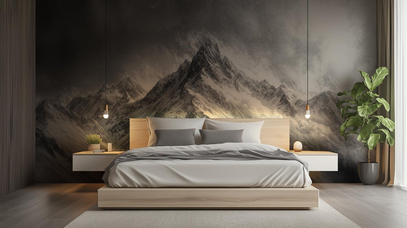 Contemporary Dark wallpaper for Bedroom