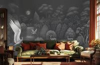Contemporary Dark wallpaper for Bedroom