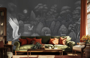 Contemporary Dark wallpaper for Bedroom
