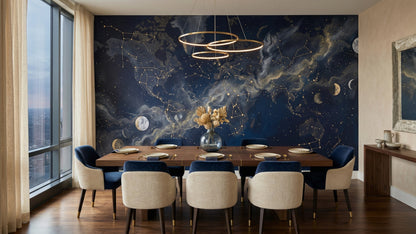Contemporary Dark wallpaper for Dining Room