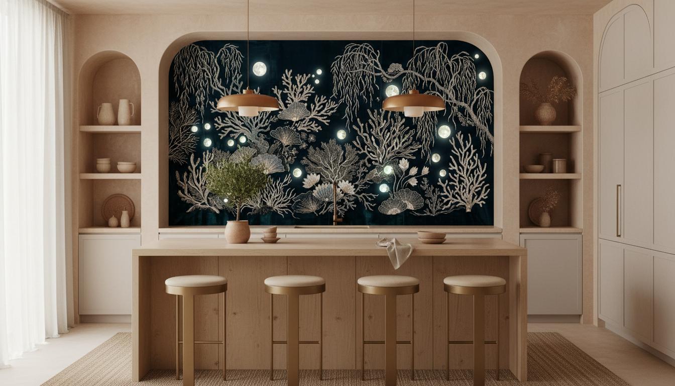 Contemporary Dark wallpaper for Dining Room