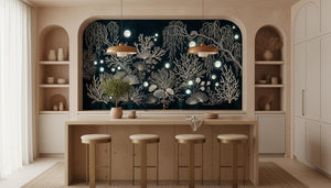Contemporary Dark wallpaper for Dining Room