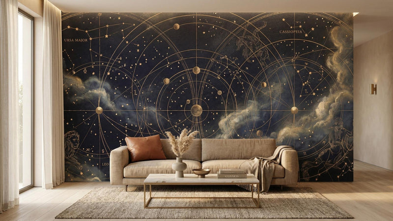 Contemporary Dark wallpaper for Living Room