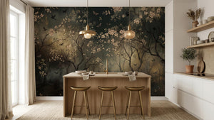 Contemporary Dark wallpaper for Living Room