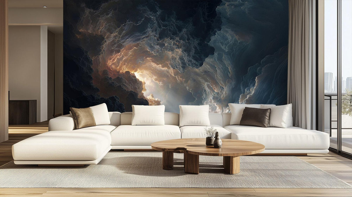 Contemporary Dark wallpaper for Living Room