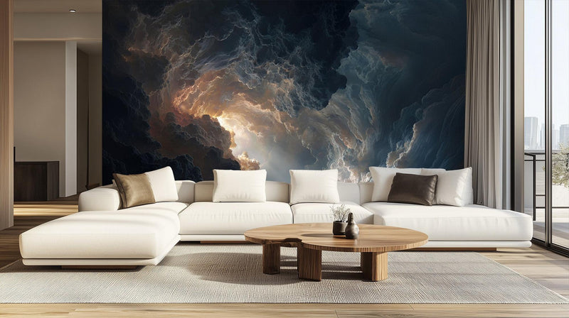 Contemporary Dark wallpaper for Living Room