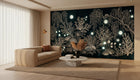 Contemporary Dark wallpaper for Living Room