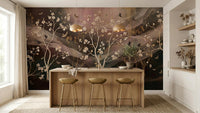 Contemporary Dark wallpaper for Living Room