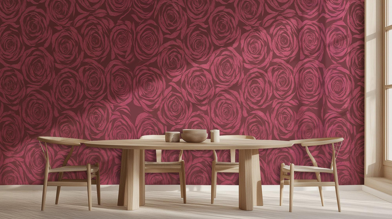 Traditional Dark wallpaper for Dining Room