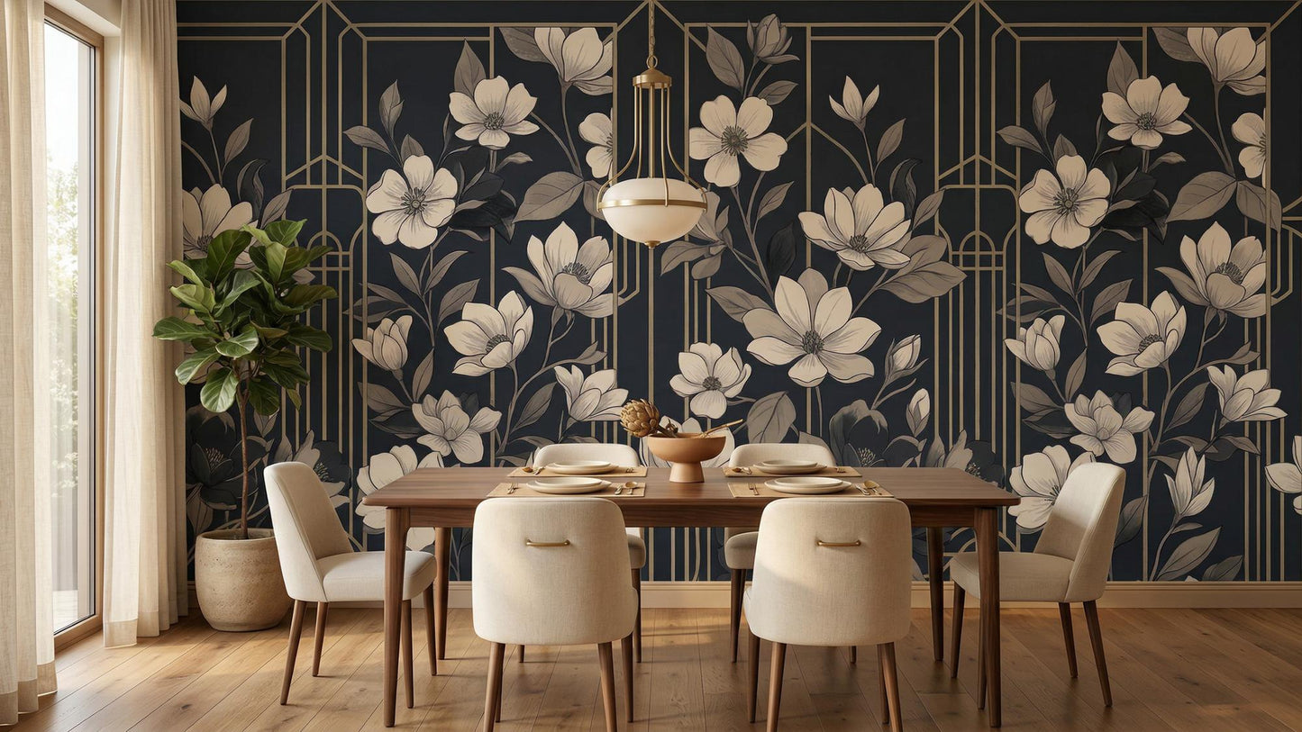 Traditional Dark wallpaper for Dining Room