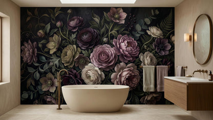 Vintage Dark wallpaper for Bathroom