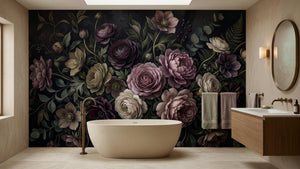 Vintage Dark wallpaper for Bathroom