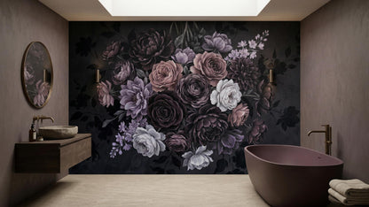Vintage Dark wallpaper for Bathroom