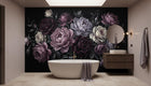Banyo için Vintage Koyu duvar kağıdı
