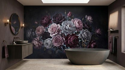 Vintage Dark wallpaper for Bathroom