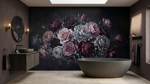 Vintage Dark wallpaper for Bathroom