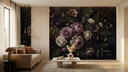 Vintage Dark wallpaper for Living Room