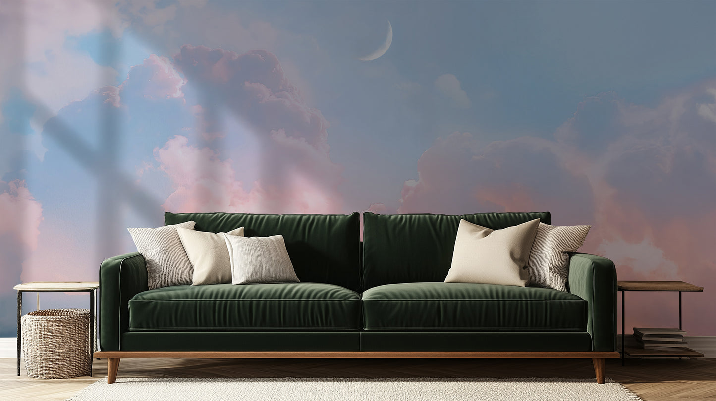 Ethereal Cloudscape Moonlight wall art - XWALLX