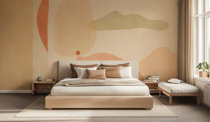 Abstract Earth Tones wallpaper for Bedroom