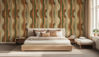 Abstract Earth Tones wallpaper for Bedroom