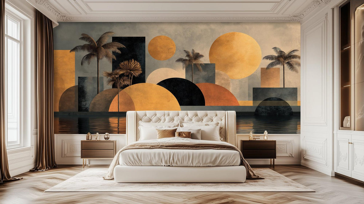 Abstract Earth Tones wallpaper for Bedroom