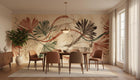 Abstract Earth Tones wallpaper for Dining Room