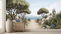 Coastal Earth Tones wallpaper for Living Room