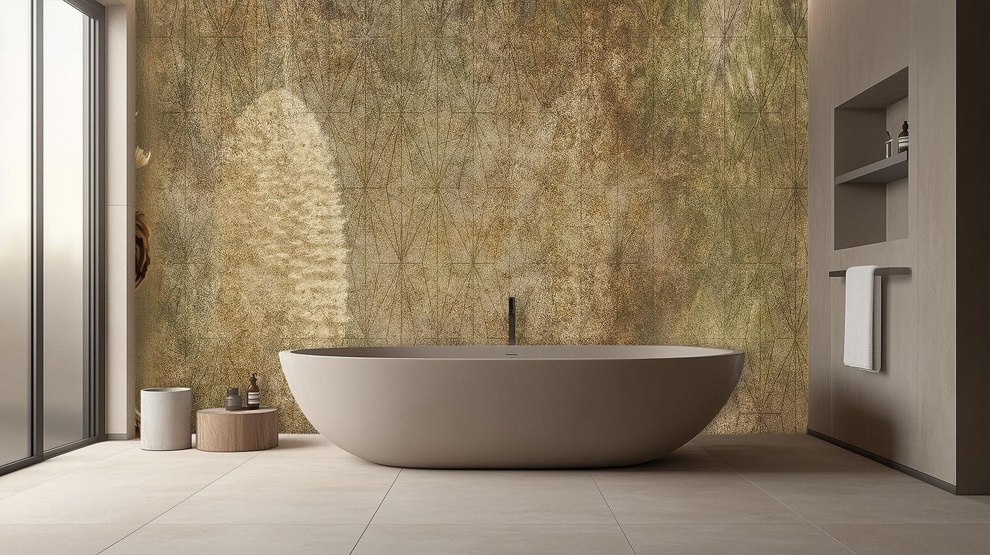Contemporary Earth Tones wallpaper for Bathroom