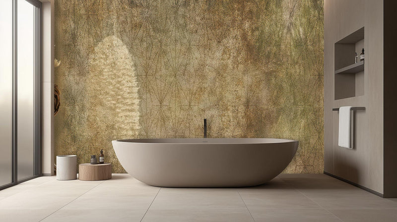 Contemporary Earth Tones wallpaper for Bathroom