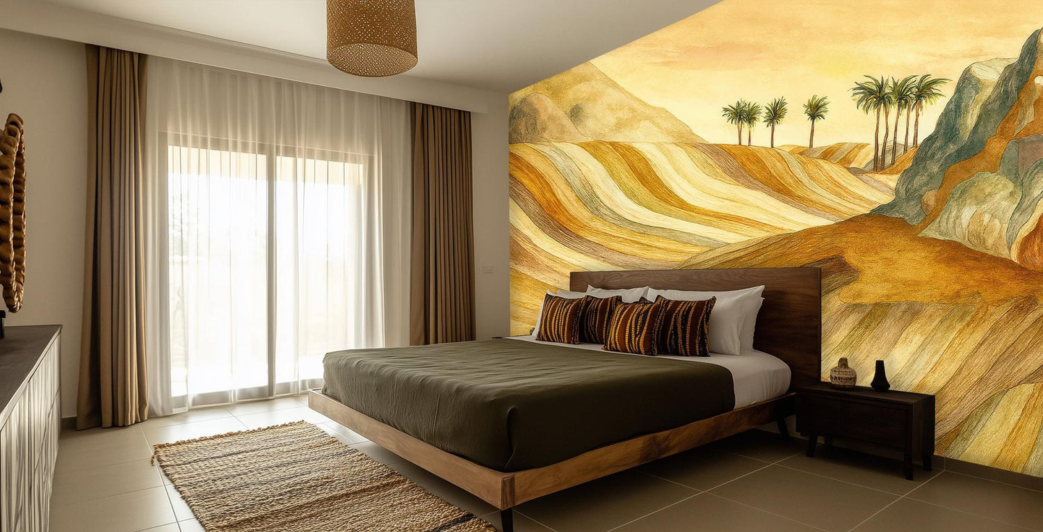 Contemporary Earth Tones wallpaper for Bedroom