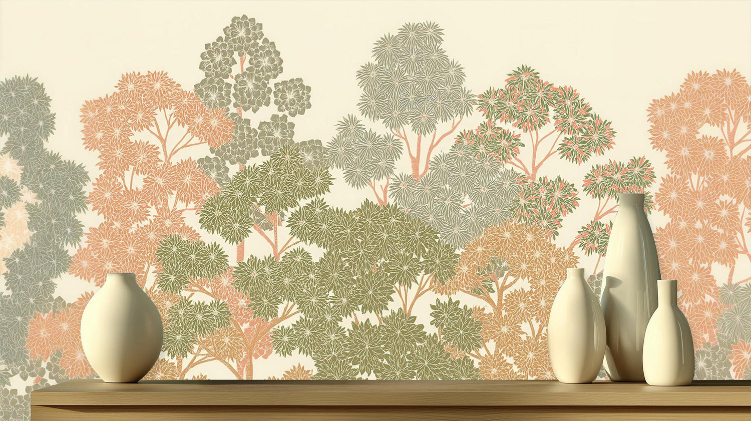 Contemporary Earth Tones wallpaper for Bedroom