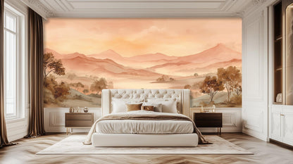Contemporary Earth Tones wallpaper for Bedroom