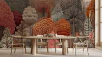 Contemporary Earth Tones wallpaper for Dining Room