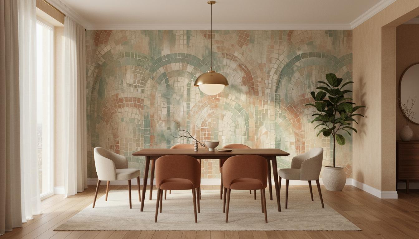 Contemporary Earth Tones wallpaper for Dining Room