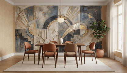 Contemporary Earth Tones wallpaper for Dining Room