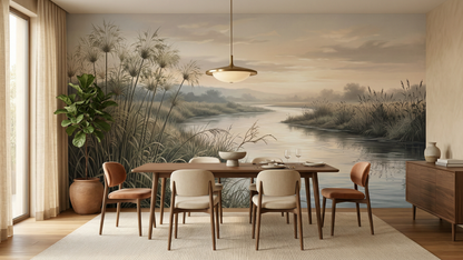 Contemporary Earth Tones wallpaper for Dining Room