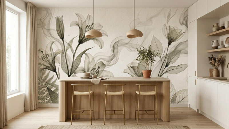 Contemporary Earth Tones wallpaper for Kitchen